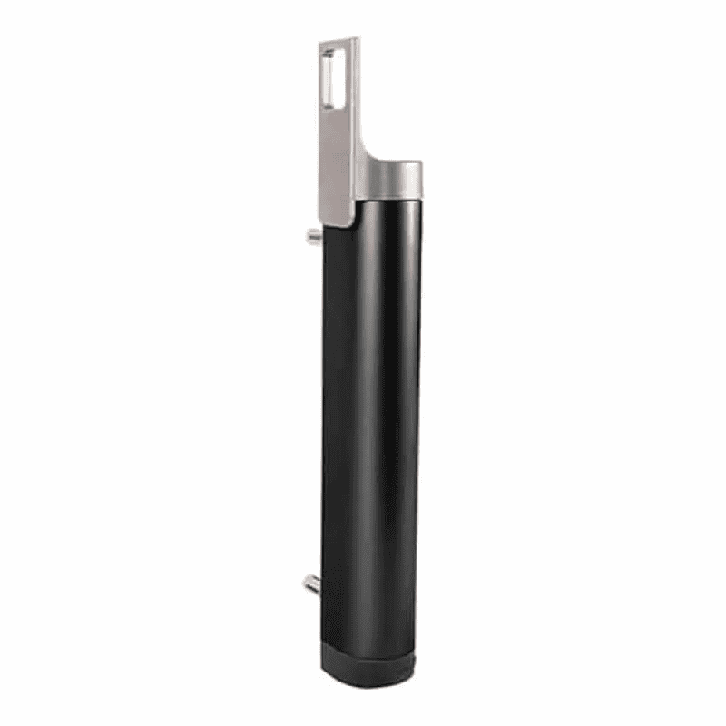 Esthetische 180° poortsluitermet op scharnier type RHINO - ZWART (RAL 9005)