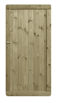 Enkele houten draaipoort afm. Br. 100cm x H. 180cm, type DELUXE