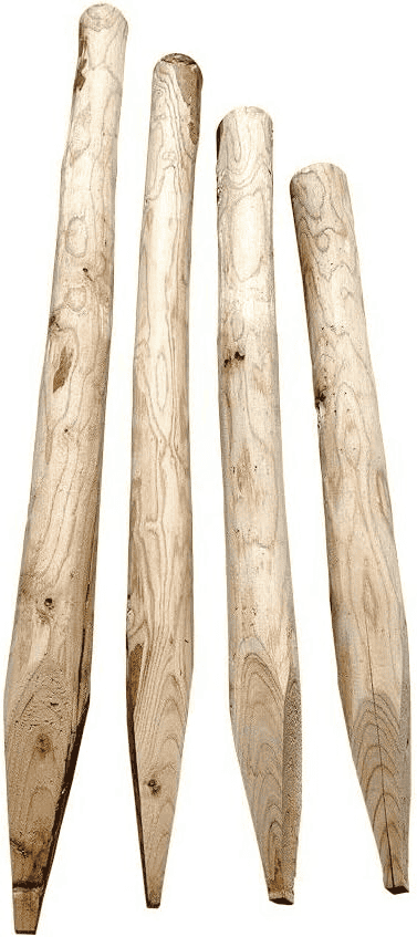 Paal kastanjehout gepunt 10/12 x Lengte 200cm