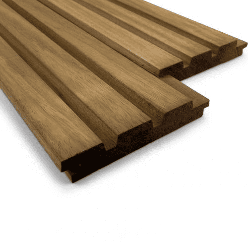 Ayous Thermowood plank Triple tand/groef H.130mm x d. 25mm x Lengte 180cm