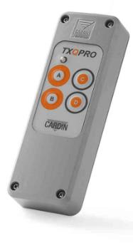 Professionele afstandsbediening Cardin TXQPRO504-4  433Mhz.