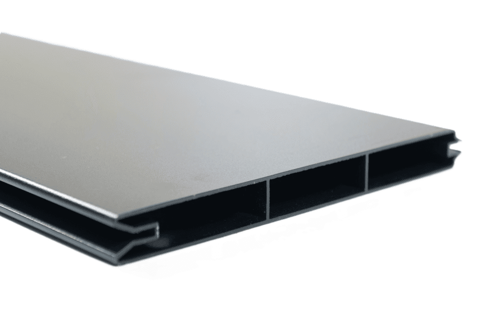 Aluminium planchet tand groef H. 200/20mm x Lengte 200cm