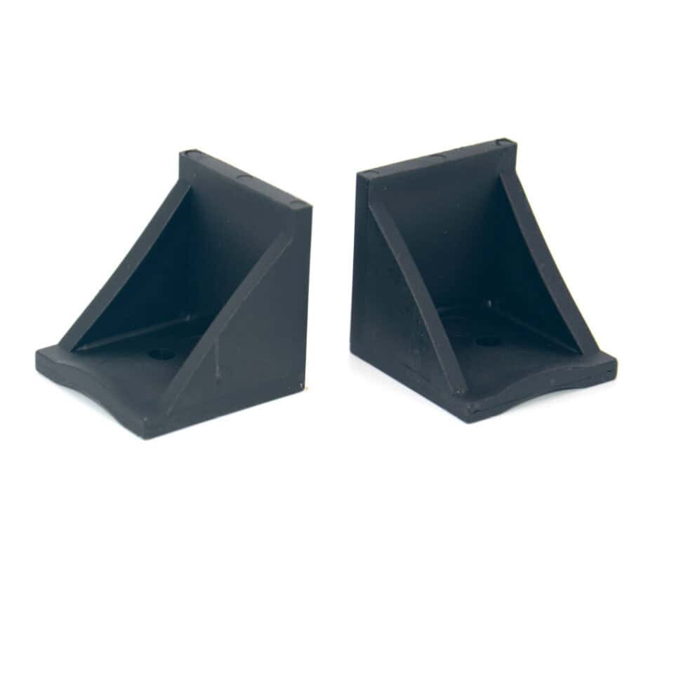 Hoekje PVC voor onder betonplaat (ZWART)