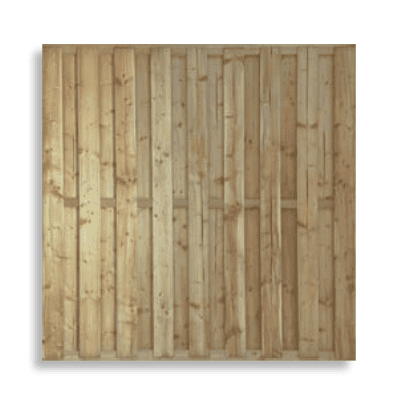 Houten scherm verticaal recht 180 x 180cm (inox gevezen)