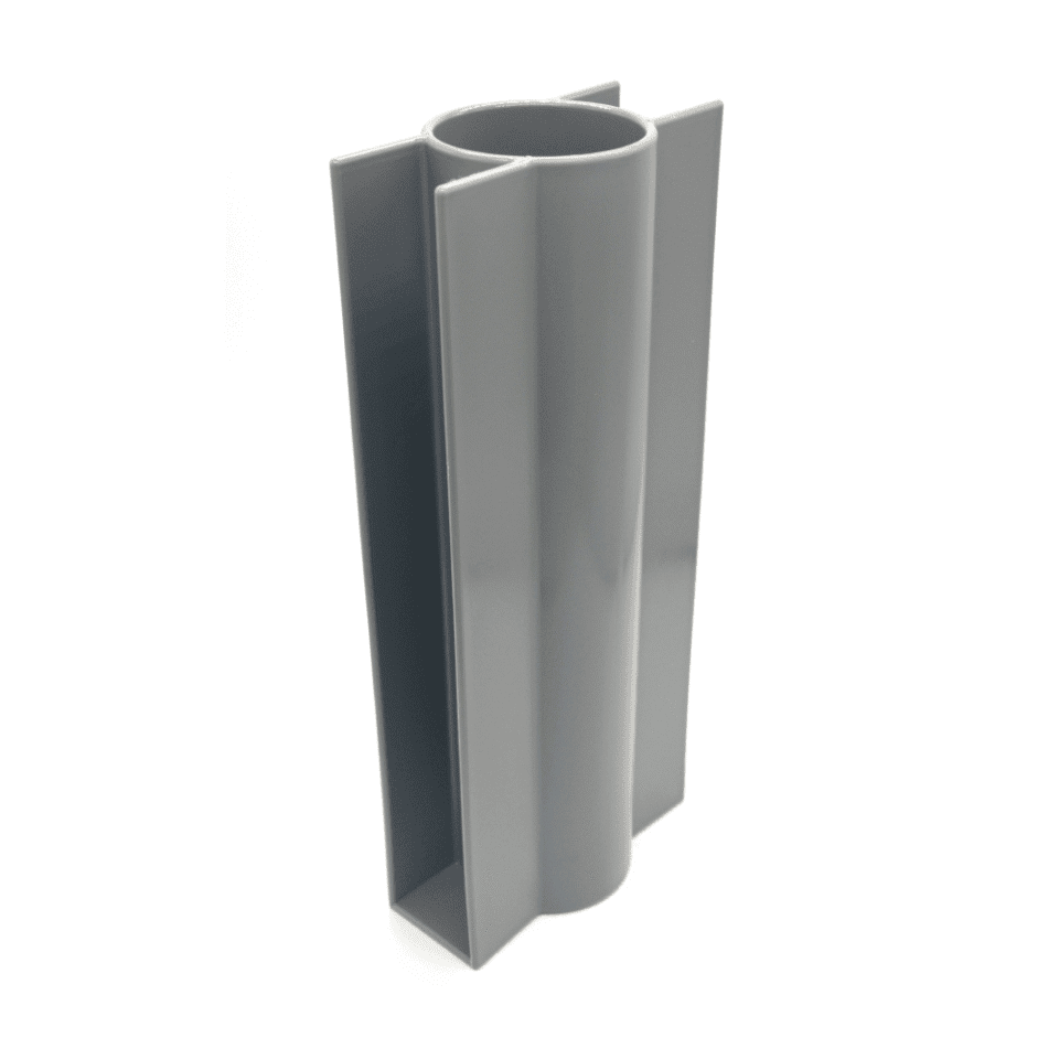 Betonplaathouder PVC diam. 60mm x 300mm met voetje (GRIJS)