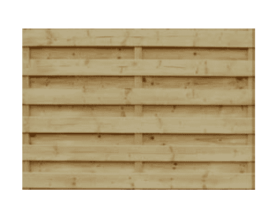 Houten scherm Horizontaal Recht 186 x 138cm (inox gevezen)