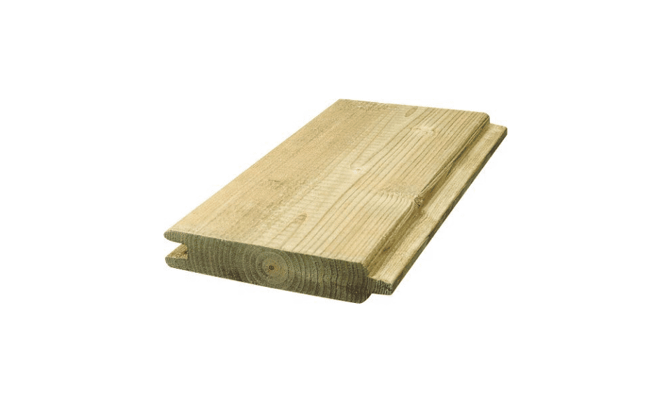 Plank tand/groef H. 135mm x d. 28mm x Lengte 180cm