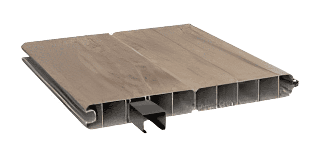 Tand groef Houtcomposiet holle plank met staalprofiel versterkt
