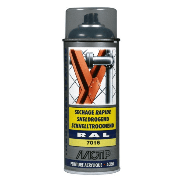 Spuitbus Motip Acryl Industrial HG / M7128 (400 ml) - RAL 7016 Antracietgrijs