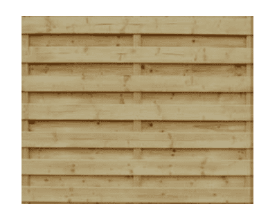 Houten scherm Horizontaal Recht 186 x 159cm (inox gevezen)