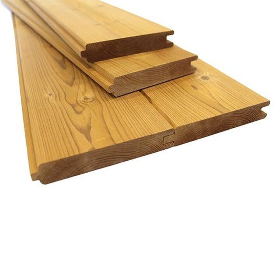 Thermowood Plank tand/groef H.131mm x d. 26mm x Lengte 180cm