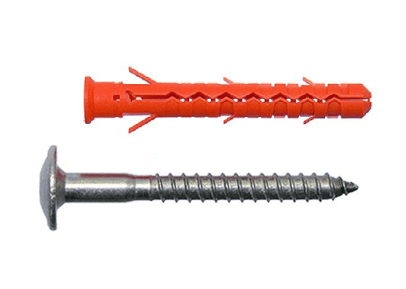 Schotelkopschroef BK 8 x 60mm incl. plug (VERZINKT)