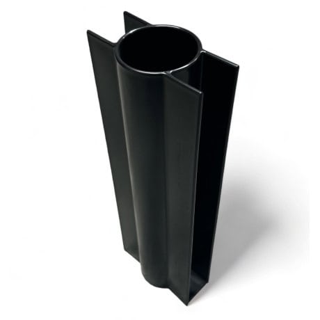 Betonplaathouder PVC diam. 60mm x 300mm met voetje (ZWART)